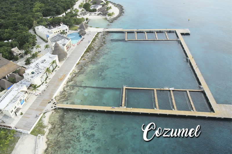 Vista aérea de Dolphin Discovery Cozumel